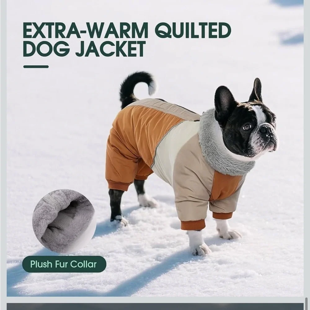 Kuoser Fullbody Dog Coat, Warm Winter Coat With Built-In Harness, L 533- 3